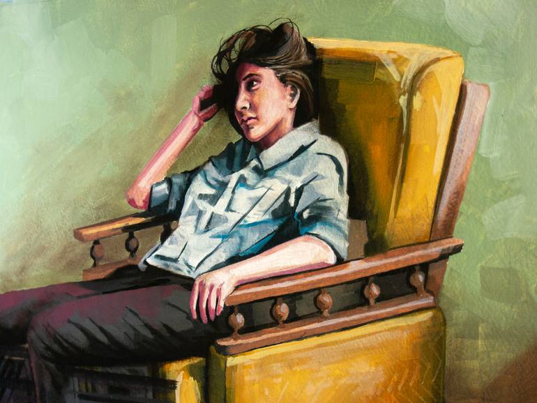 Original Realism Women Painting by Zoe Lunar