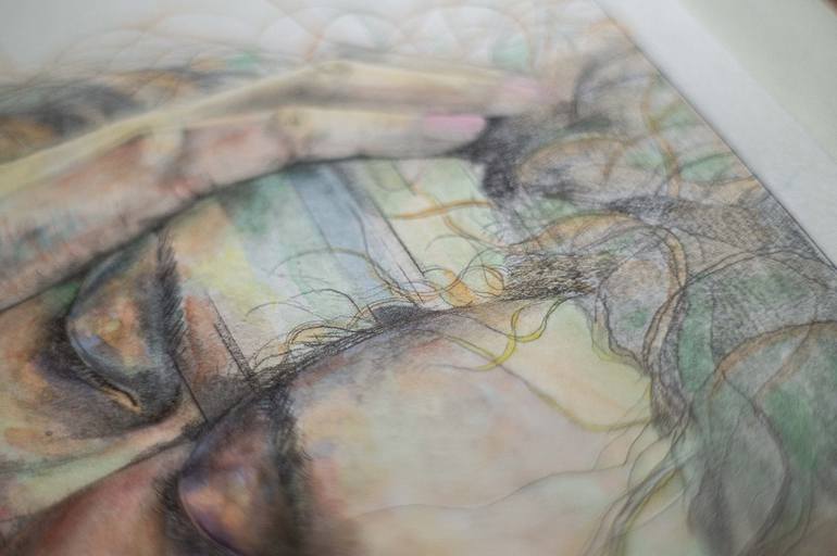 Original Realism Women Mixed Media by Zoe Lunar