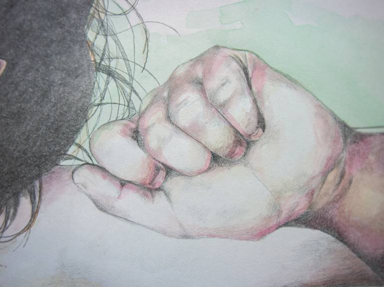 Original Realism Nude Mixed Media by Zoe Lunar