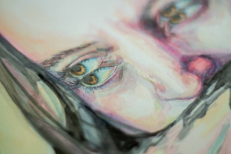 Original Realism Women Mixed Media by Zoe Lunar