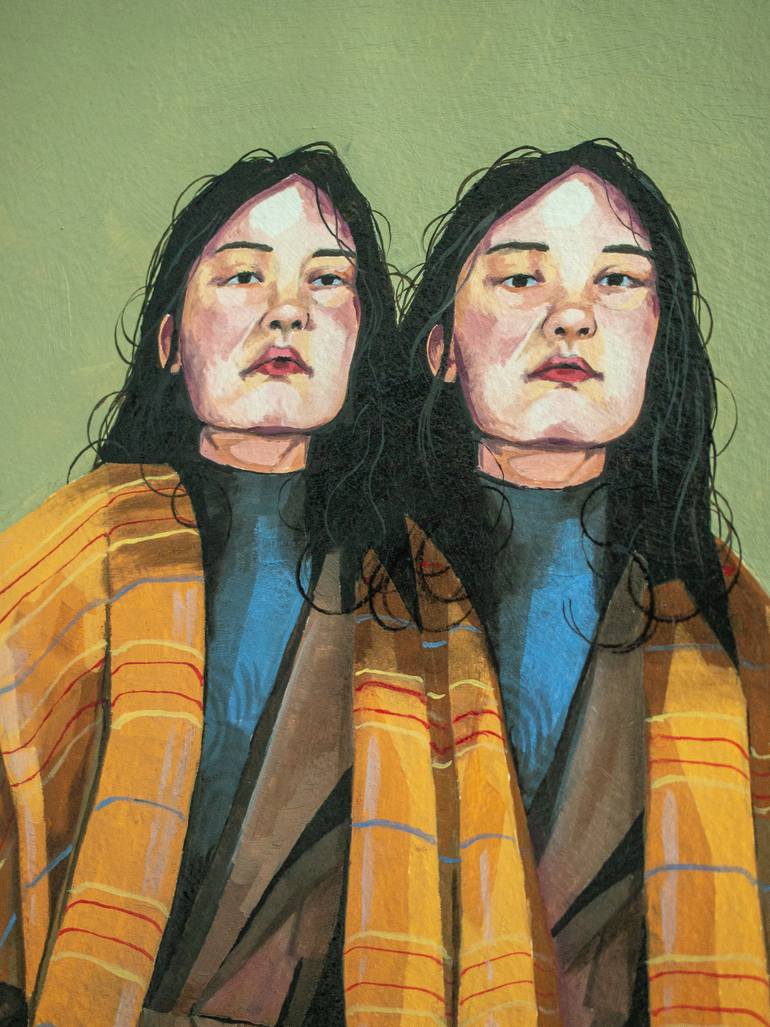 Original Surrealism Women Painting by Zoe Lunar