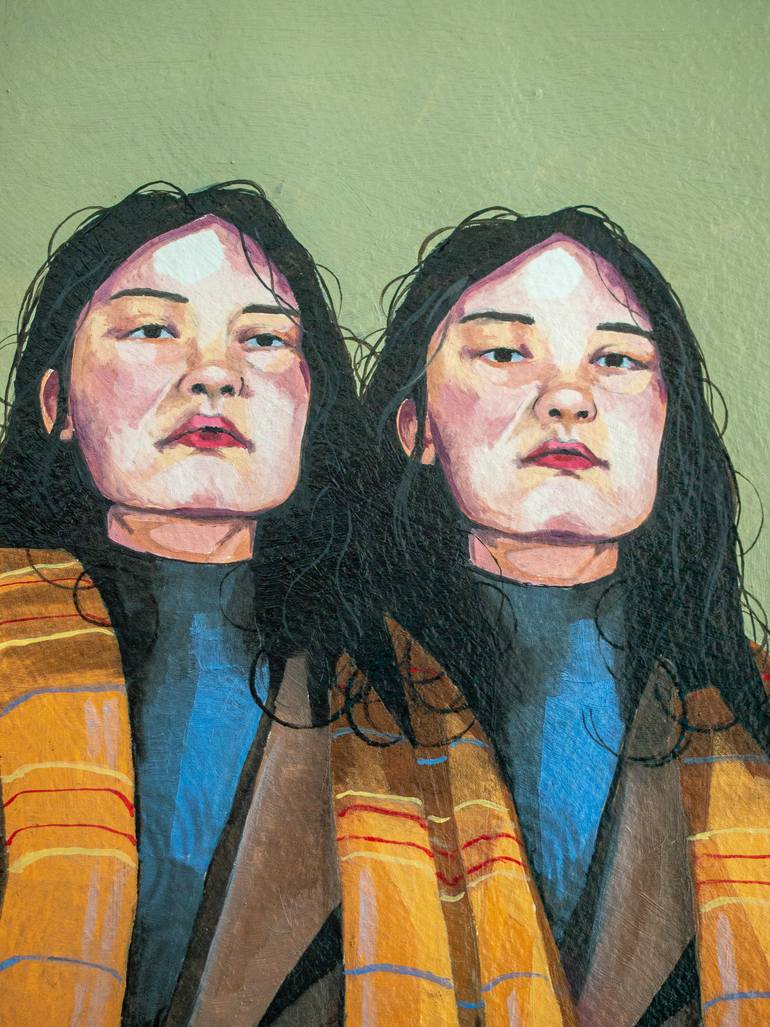 Original Surrealism Women Painting by Zoe Lunar