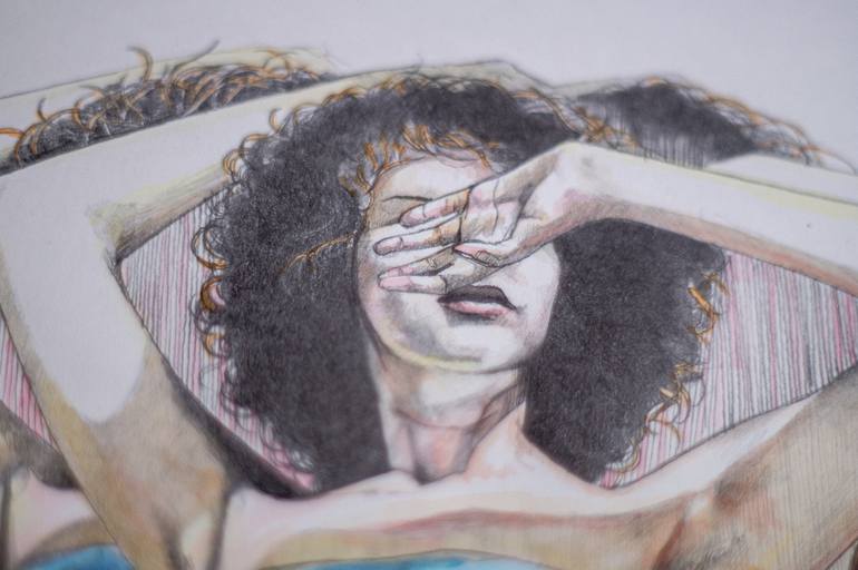 Original Realism Women Mixed Media by Zoe Lunar