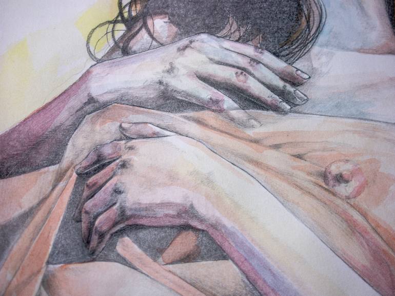 Original Realism Women Mixed Media by Zoe Lunar