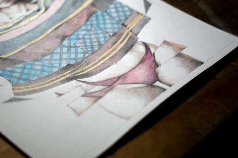 Original Realism Women Mixed Media by Zoe Lunar