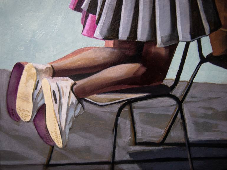 Original Realism People Painting by Zoe Lunar