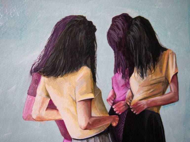 Original Realism People Painting by Zoe Lunar