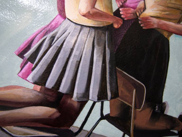 Original Realism People Painting by Zoe Lunar