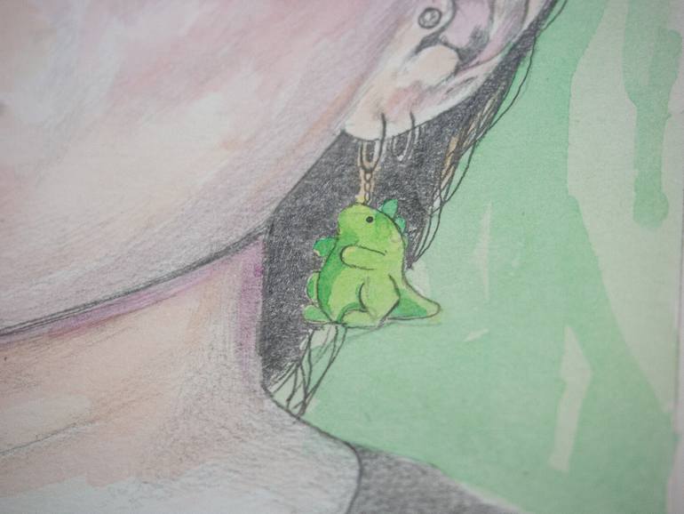 Original Realism People Mixed Media by Zoe Lunar
