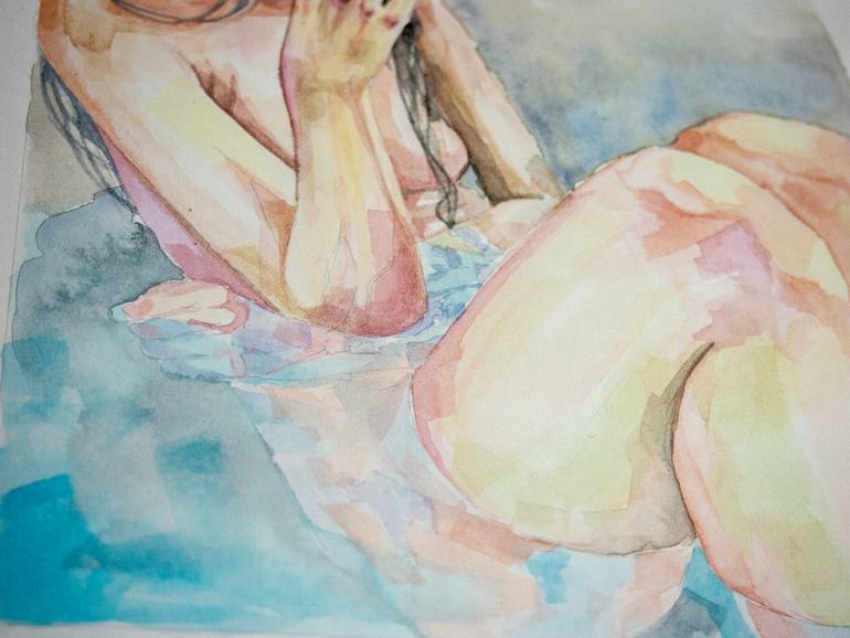 Original Realism Women Mixed Media by Zoe Lunar