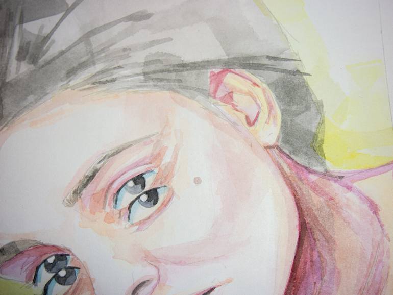 Original Realism People Mixed Media by Zoe Lunar