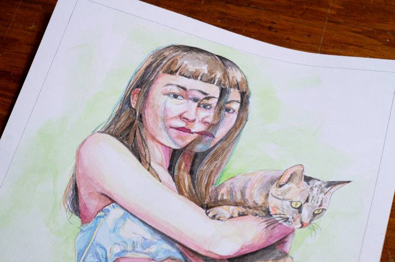 Original Realism Women Painting by Zoe Lunar