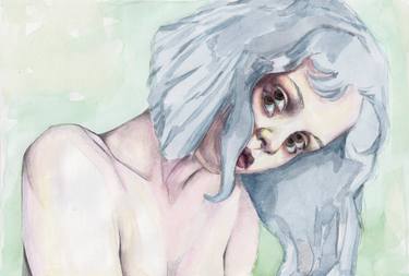 Original Realism People Mixed Media by Zoe Lunar