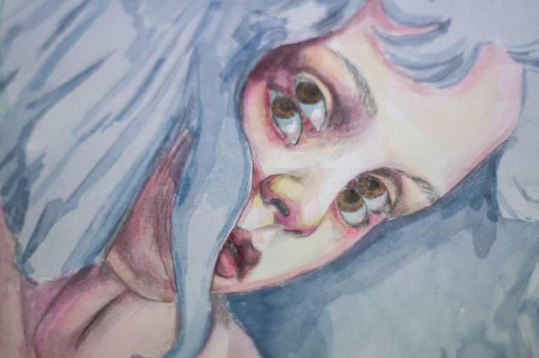 Original Realism People Mixed Media by Zoe Lunar