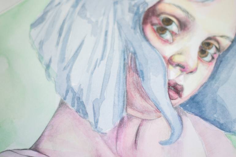 Original Realism People Mixed Media by Zoe Lunar