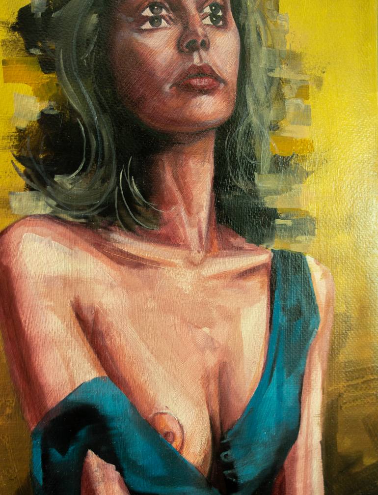 Original Realism Women Painting by Zoe Lunar