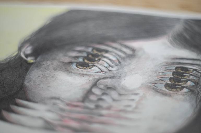 Original Realism Women Drawing by Zoe Lunar