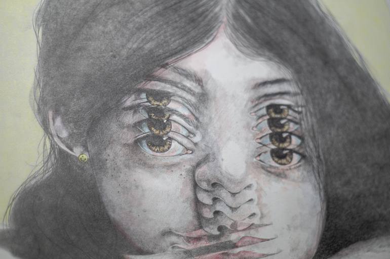 Original Realism Women Drawing by Zoe Lunar