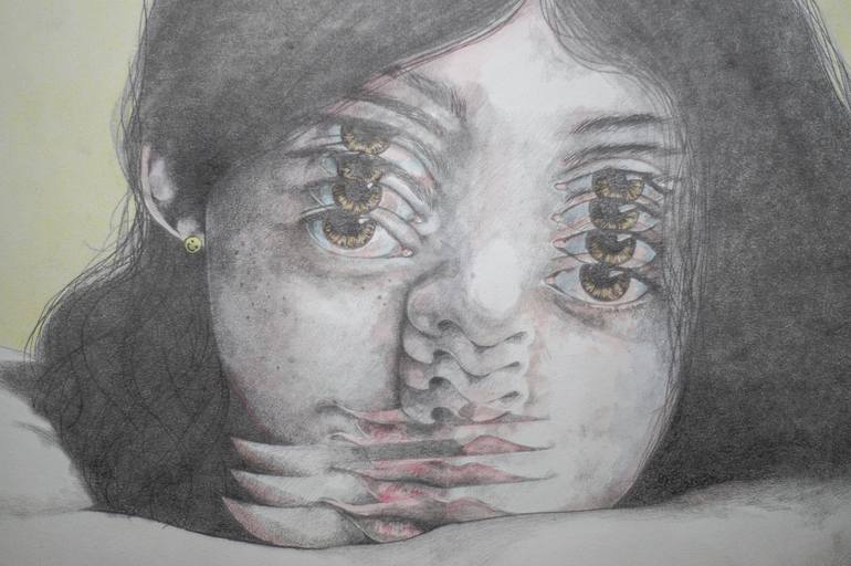 Original Realism Women Drawing by Zoe Lunar