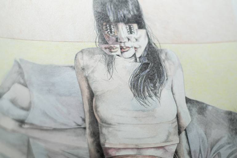Original Realism Women Mixed Media by Zoe Lunar