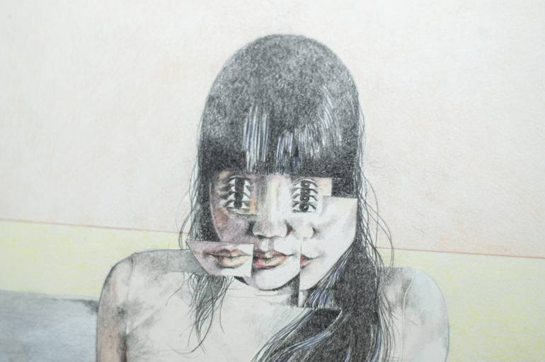 Original Realism Women Mixed Media by Zoe Lunar