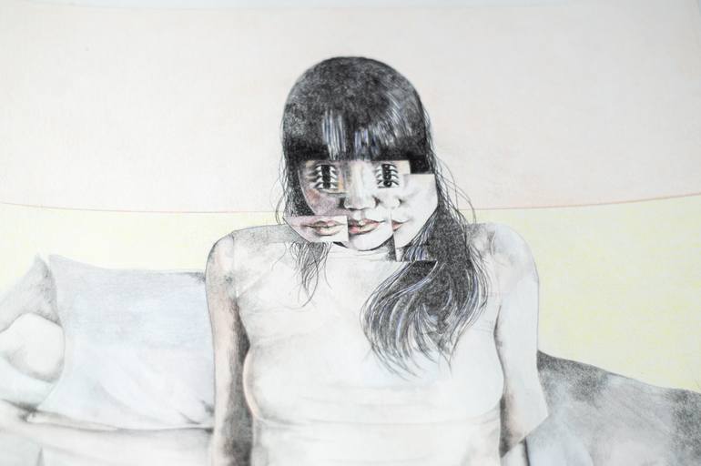 Original Realism Women Mixed Media by Zoe Lunar