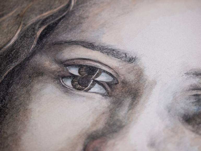 Original Realism Women Mixed Media by Zoe Lunar