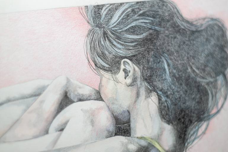 Original Realism Women Mixed Media by Zoe Lunar