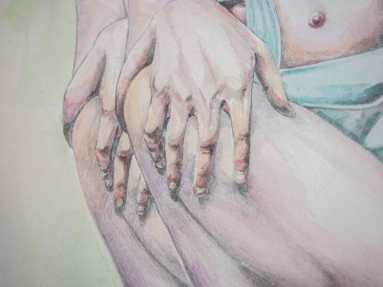 Original Realism Women Mixed Media by Zoe Lunar
