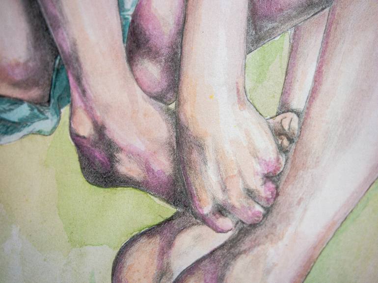 Original Realism Women Mixed Media by Zoe Lunar