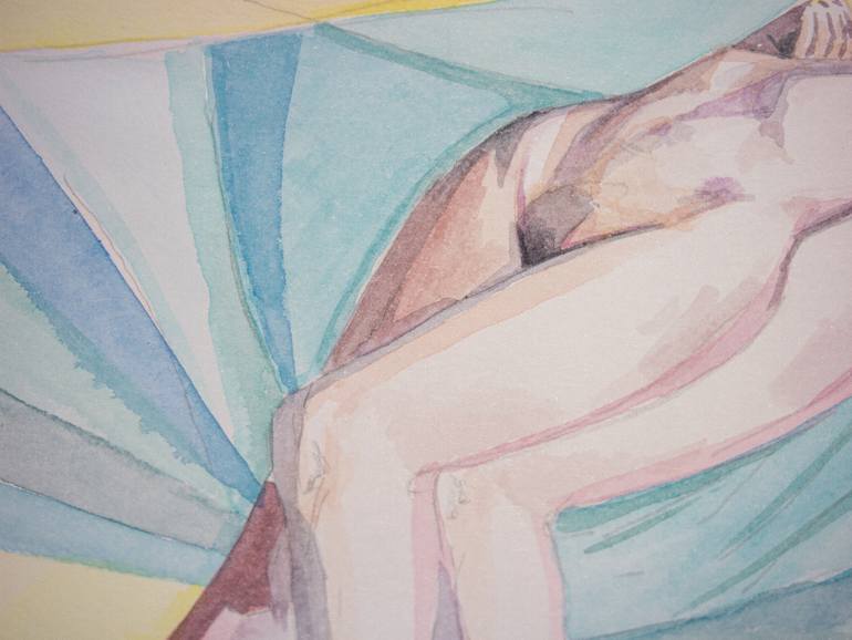 Original Realism Nude Mixed Media by Zoe Lunar