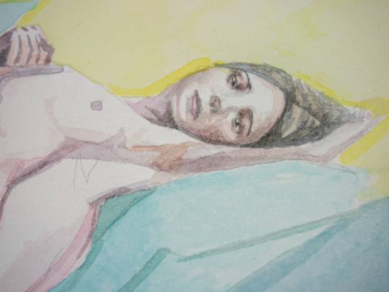 Original Realism Nude Mixed Media by Zoe Lunar