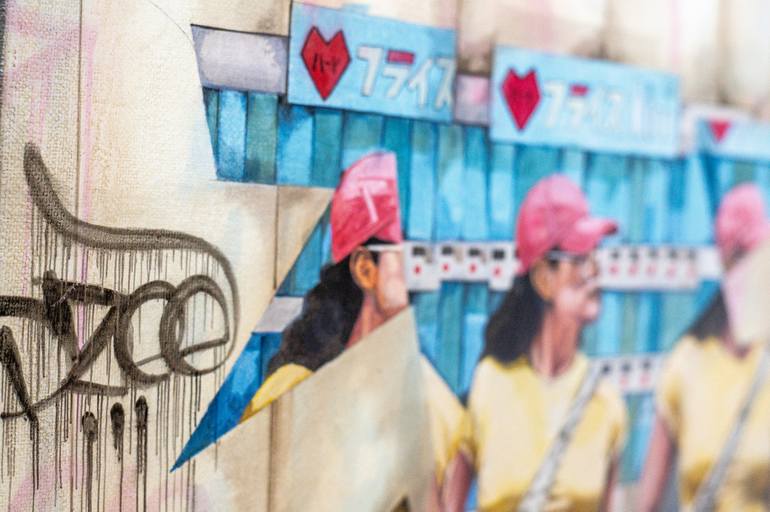 Original Surrealism People Painting by Zoe Lunar