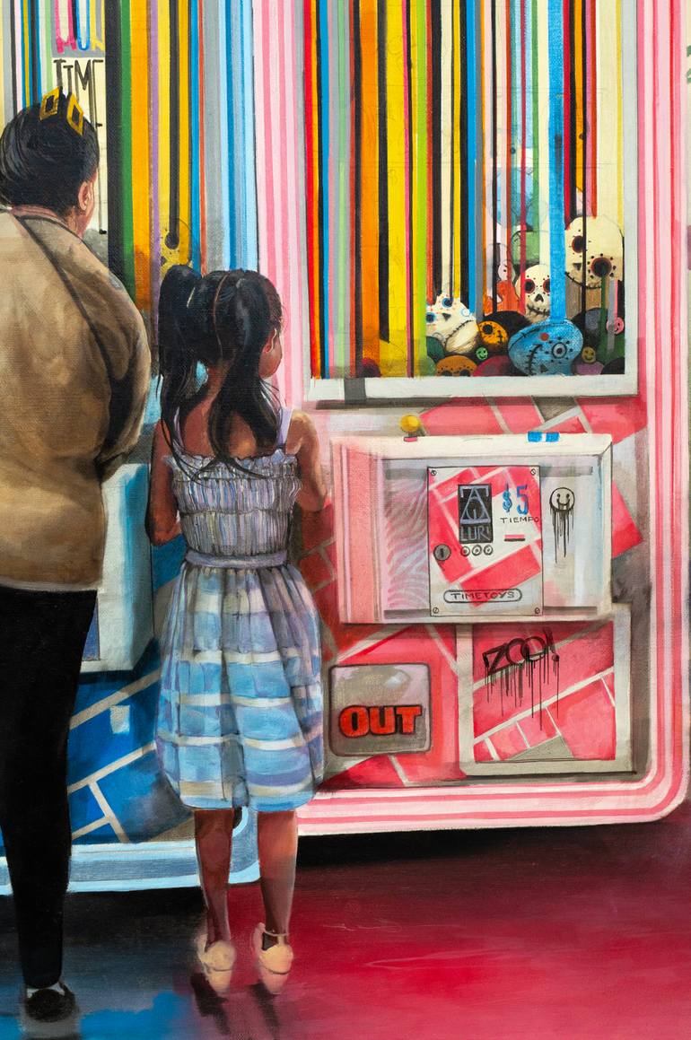 Original Surrealism People Painting by Zoe Lunar