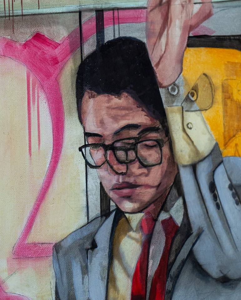Original Realism People Painting by Zoe Lunar