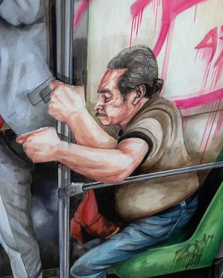 Original Realism People Painting by Zoe Lunar