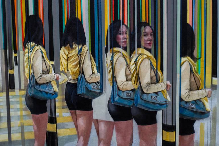 Original Realism People Painting by Zoe Lunar