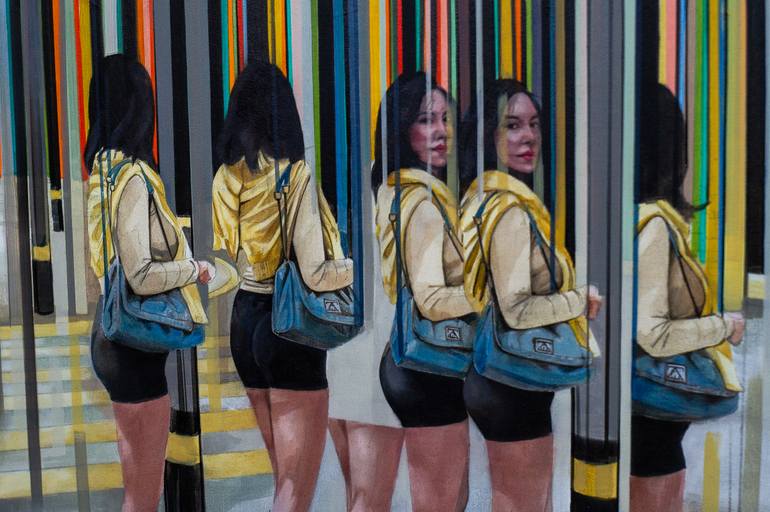 Original Realism People Painting by Zoe Lunar