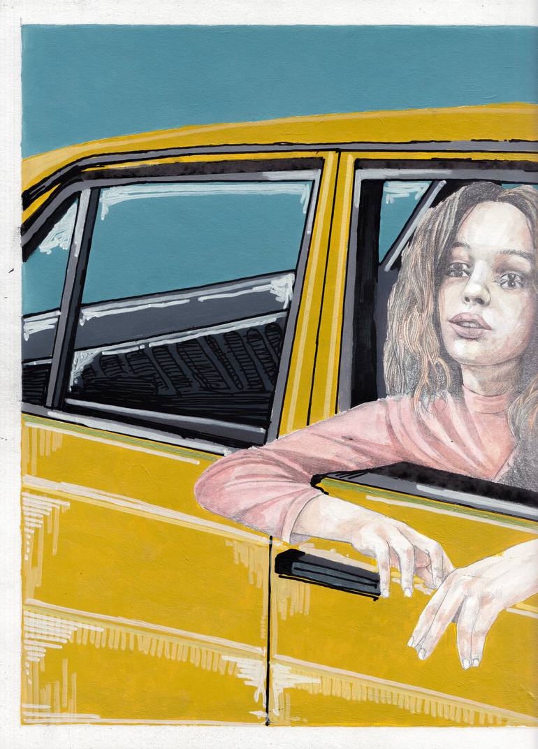 Original Realism People Mixed Media by Zoe Lunar