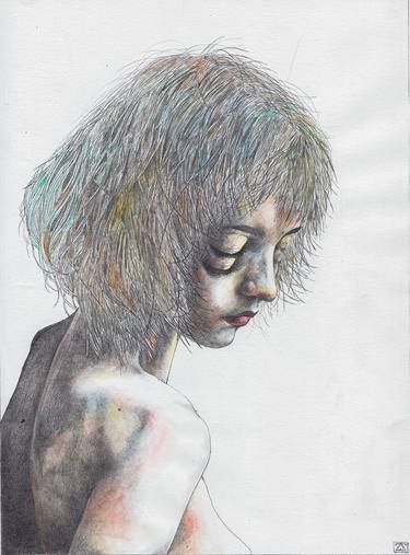 Print of Portrait Drawings by Zoe Lunar