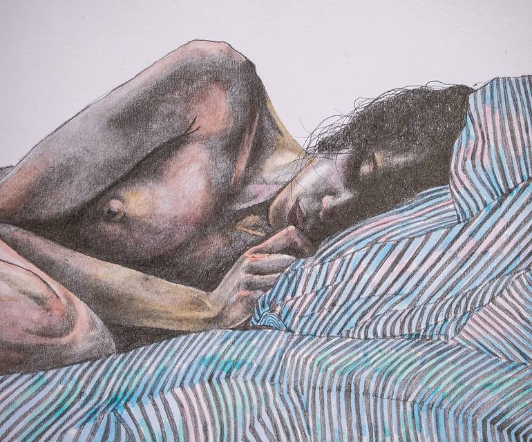 Original Illustration Nude Drawing by Zoe Lunar