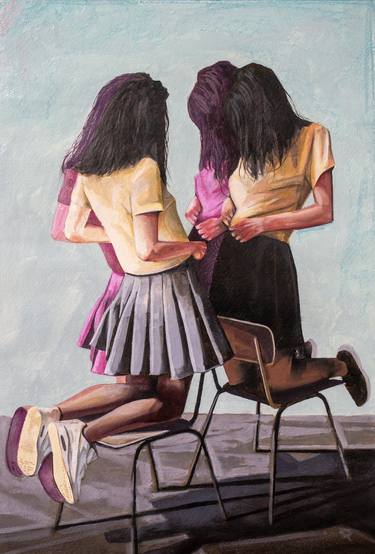 Saatchi Art Artist Zoe Lunar; Painting, “The harmony of a purple mirror.” #art