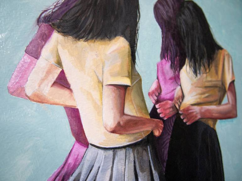Original Realism Women Painting by Zoe Lunar