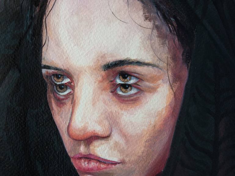 Original Realism People Painting by Zoe Lunar