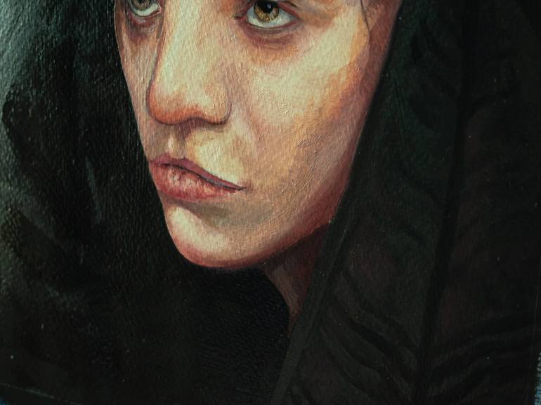 Original Realism Portrait Painting by Zoe Lunar