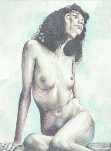 Original Figurative Nude Drawings by Zoe Lunar