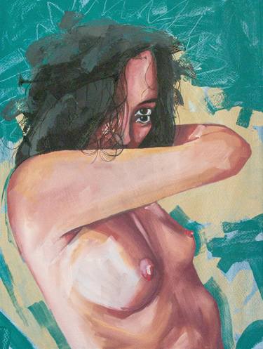 Print of Realism Nude Paintings by Zoe Lunar