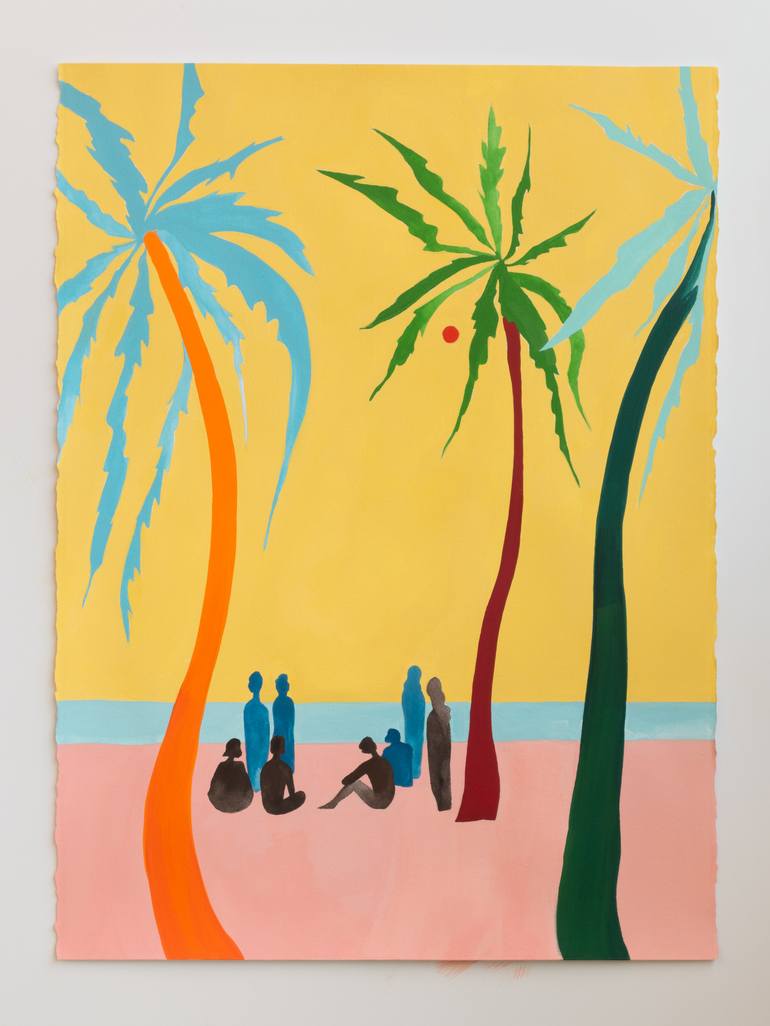 Original Figurative Beach Painting by Ivana Sepa