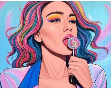 Original Pop Art Women Digital by David Harianna 