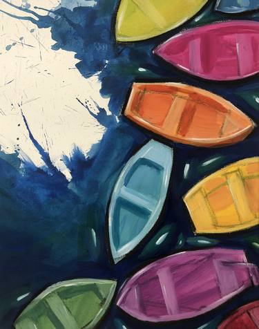 Print of Boat Paintings by Jeffry Diamond